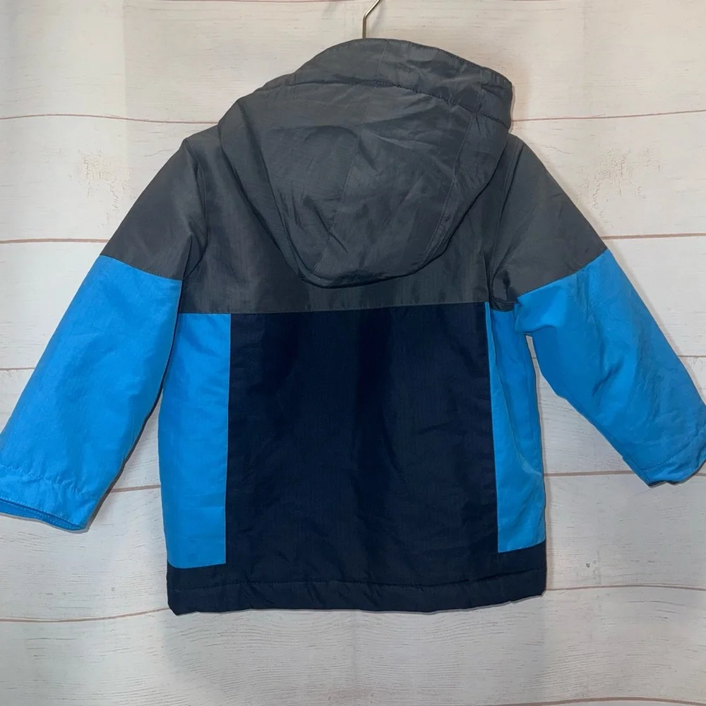 The Children’s Place Blue and Gray Hooded Jacket Size 3T